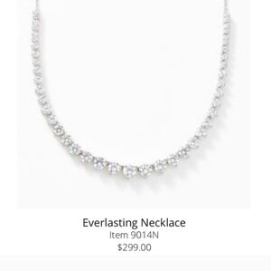 Touchstone Crystal 'Everlasting' Necklace. Never Worn...display Only.  Stunning